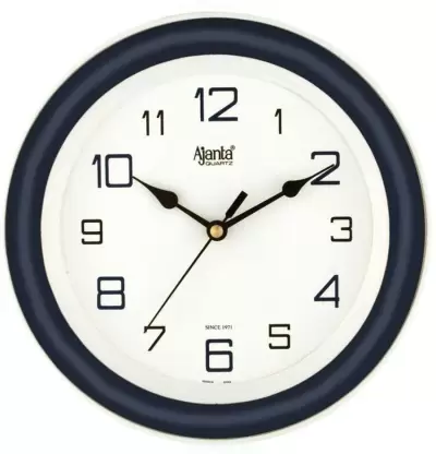 AJANTA Analog 20.5 cm X 20.5 cm Wall Clock  (Blue, With Glass, Standard)