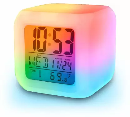 Clothsfab Digital White Clock